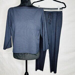 Worth New York Women 2-Piece Set Knit Long-Sleeve Top Drawstring Pants Sz XS/S